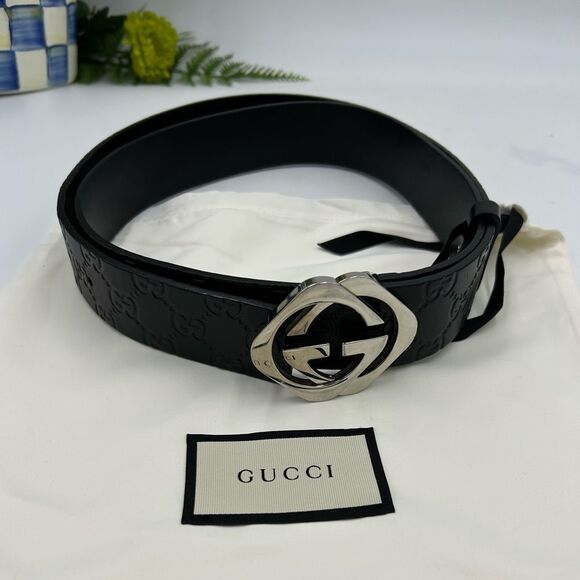 Men’s Gucci interlocking GG logo belt size 115 cm/46 inches made in Italy - Picture 1 of 9